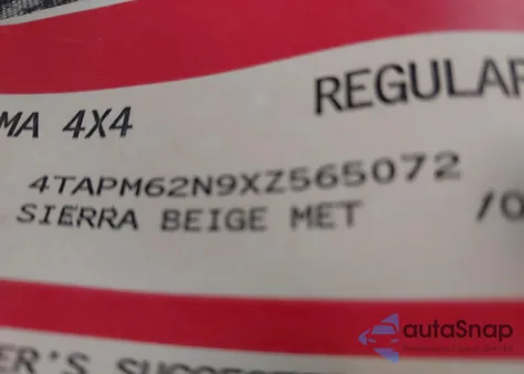 1999 Toyota Tacoma from USA, damaged, VIN 4TAPM62N9XZ565072